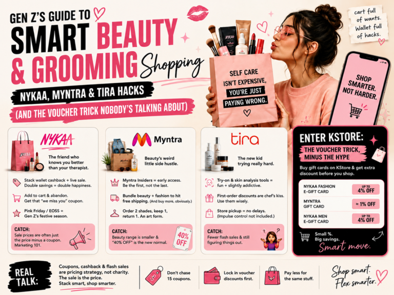 Gen Z’s Guide to Smart Beauty & Grooming Shopping: Nykaa, Myntra & Tira Hacks